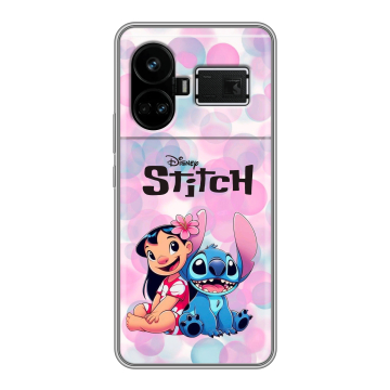 Силиконовый чехол на Realme GT5 с принтом Лило и Стич Силиконовый чехол на Realme GT5 с принтом Лило и Стич