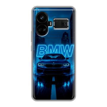 Силиконовый чехол на Realme GT5 с принтом BMW БМВ Силиконовый чехол на Realme GT5 с принтом BMW БМВ