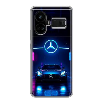 Силиконовый чехол на Realme GT5 с принтом Mercedes Мерседес Силиконовый чехол на Realme GT5 с принтом Mercedes Мерседес