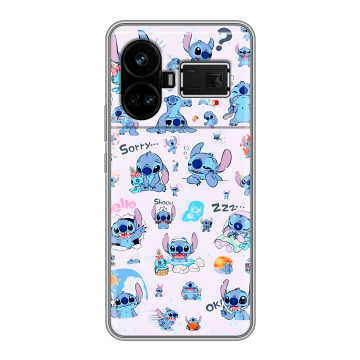 Силиконовый чехол на Realme GT5 с принтом Лило и Стич