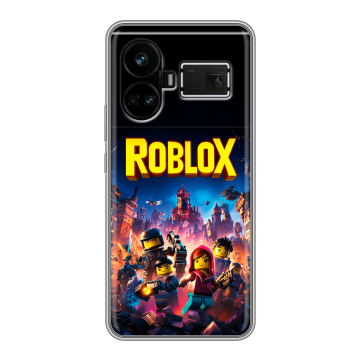 Силиконовый чехол на Realme GT5 с принтом Roblox Роблокс Силиконовый чехол на Realme GT5 с принтом Roblox Роблокс