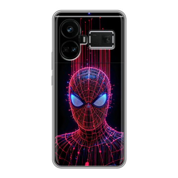 Силиконовый чехол на Realme GT5 с принтом Spiderman Человек паук Силиконовый чехол на Realme GT5 с принтом Spiderman Человек паук