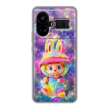 Силиконовый чехол на Realme GT5 с принтом Labubu Лабубу Силиконовый чехол на Realme GT5 с принтом Labubu Лабубу