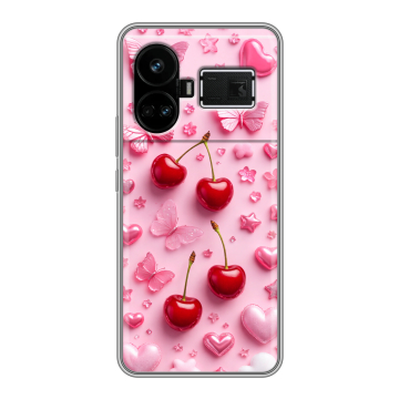 Силиконовый чехол на Realme GT5 с принтом для девочек Силиконовый чехол на Realme GT5 с принтом для девочек