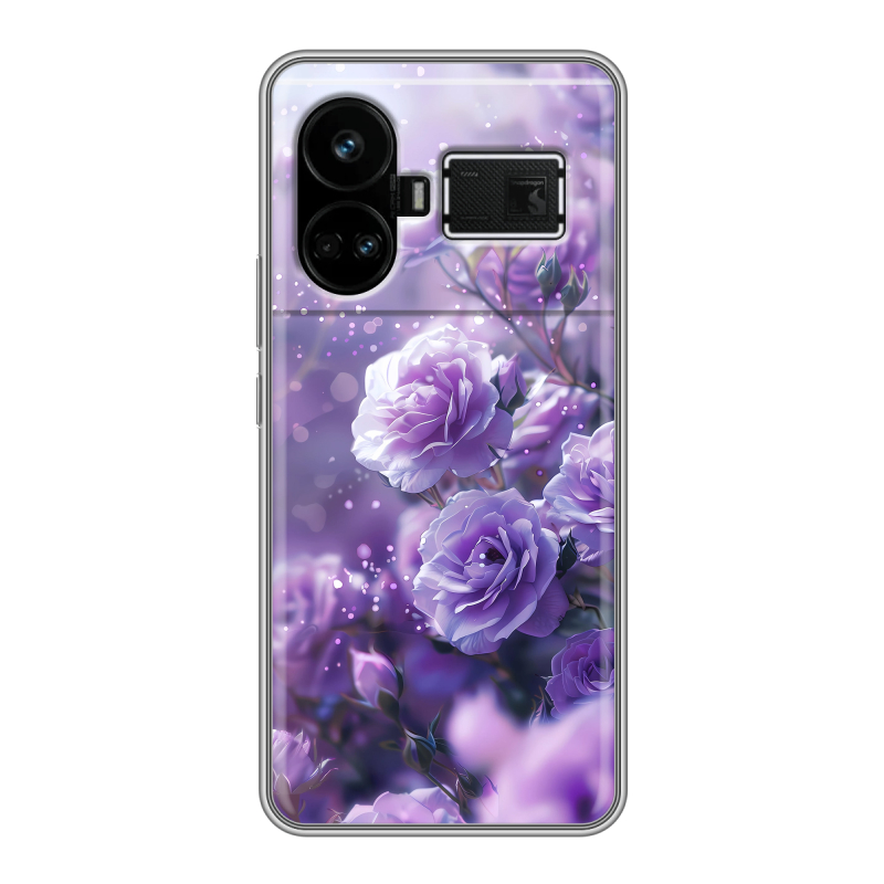 Силиконовый чехол на Realme GT5 с принтом Розы цветы Силиконовый чехол на Realme GT5 с принтом Розы цветы