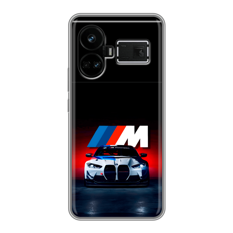 Силиконовый чехол на Realme GT5 с принтом БМВ BMW Силиконовый чехол на Realme GT5 с принтом БМВ BMW