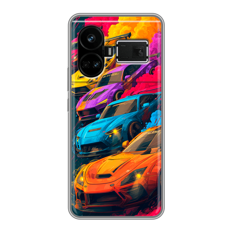 Силиконовый чехол на Realme GT5 с принтом Тачки Силиконовый чехол на Realme GT5 с принтом Тачки