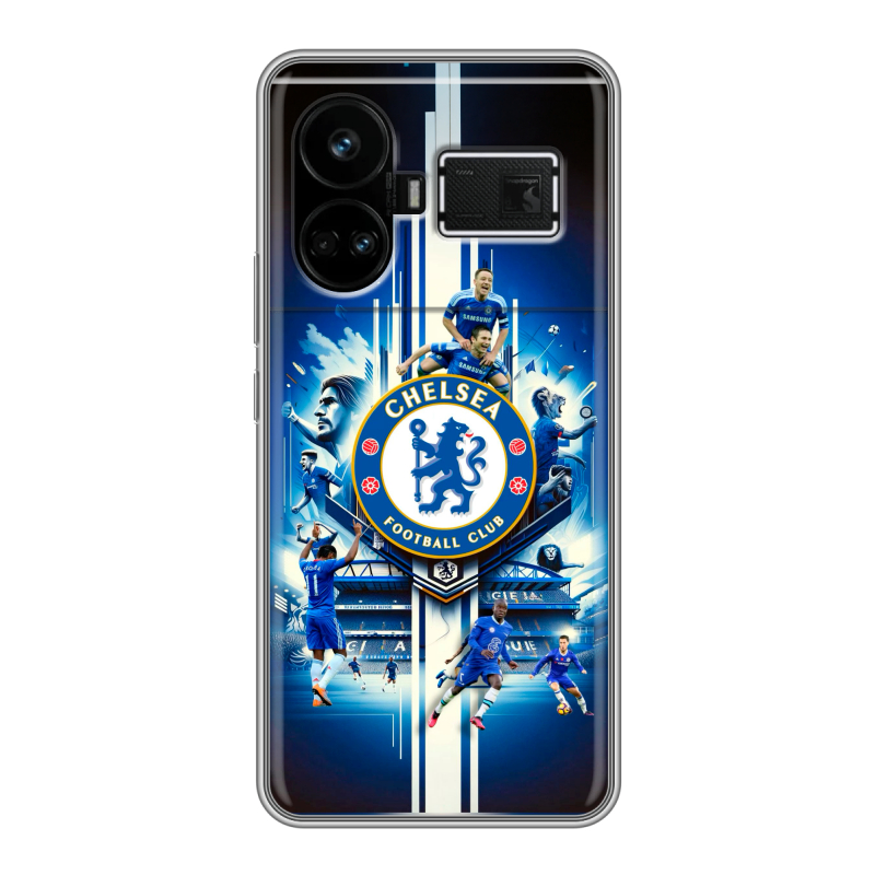 Силиконовый чехол на Realme GT5 с принтом Chelsea Челси Силиконовый чехол на Realme GT5 с принтом Chelsea Челси