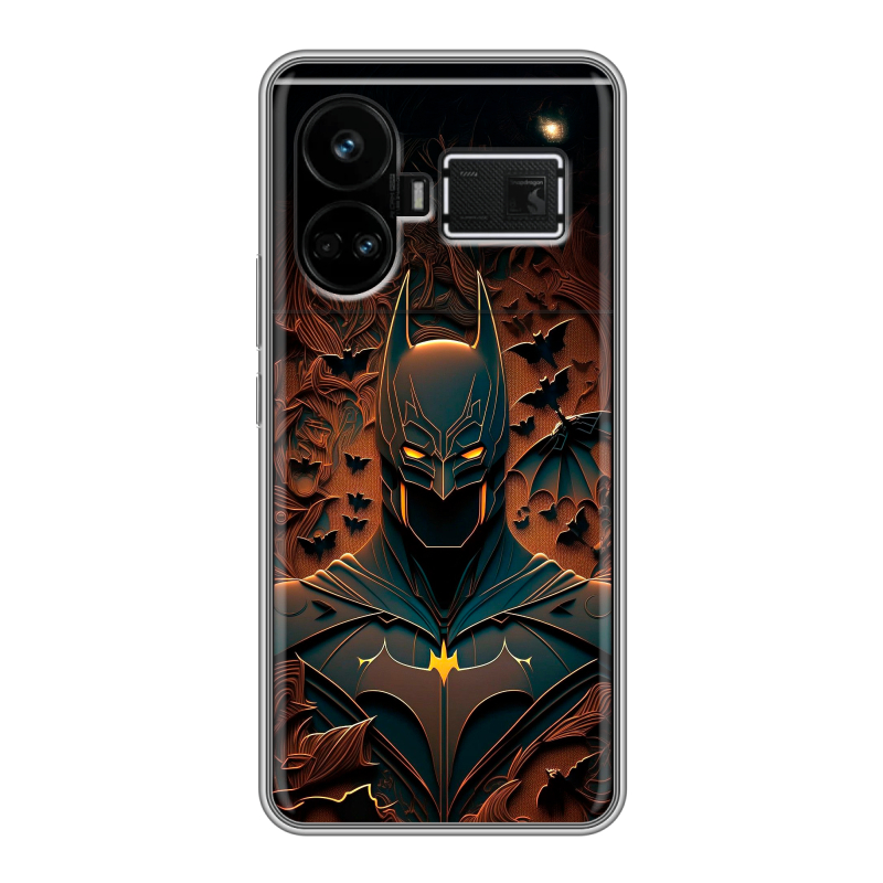 Силиконовый чехол на Realme GT5 с принтом Batman Бэтмен Силиконовый чехол на Realme GT5 с принтом Batman Бэтмен