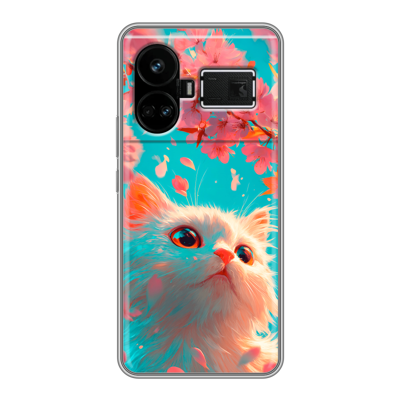 Силиконовый чехол на Realme GT5 с принтом Красивый кот Силиконовый чехол на Realme GT5 с принтом Красивый кот
