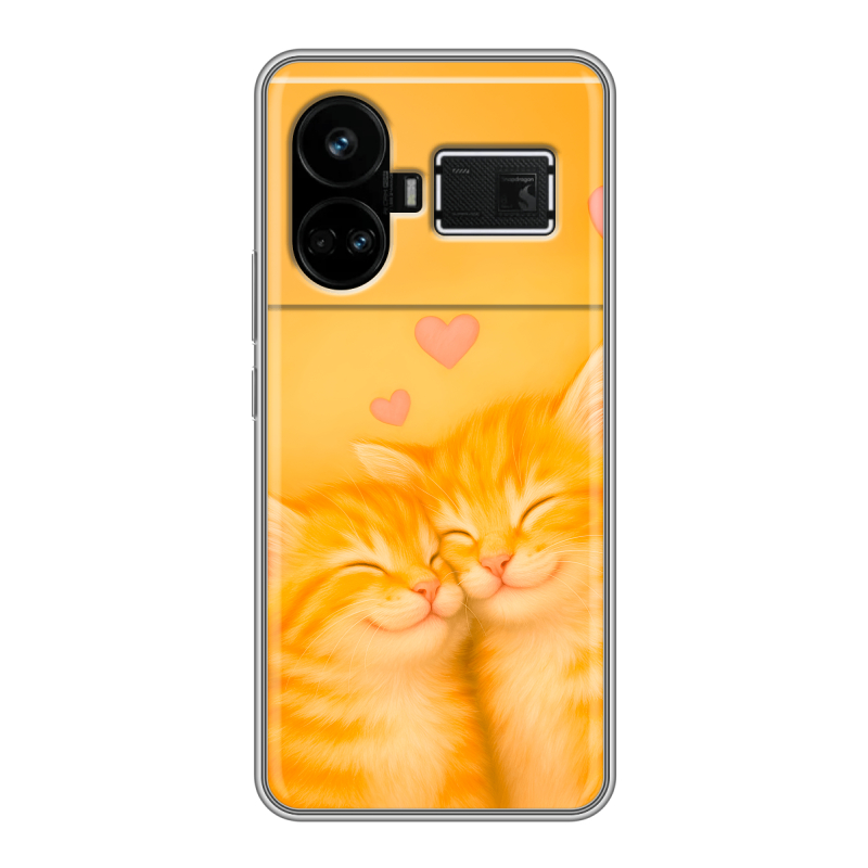 Силиконовый чехол на Realme GT5 с принтом Милые котята Силиконовый чехол на Realme GT5 с принтом Милые котята