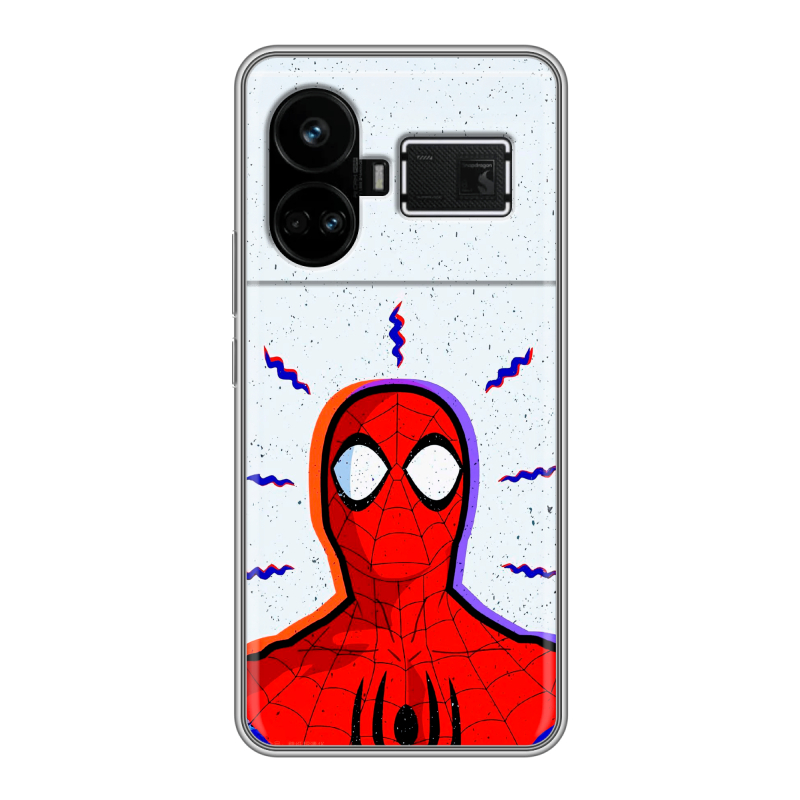 Силиконовый чехол на Realme GT5 с принтом Spiderman Человек паук Силиконовый чехол на Realme GT5 с принтом Spiderman Человек паук