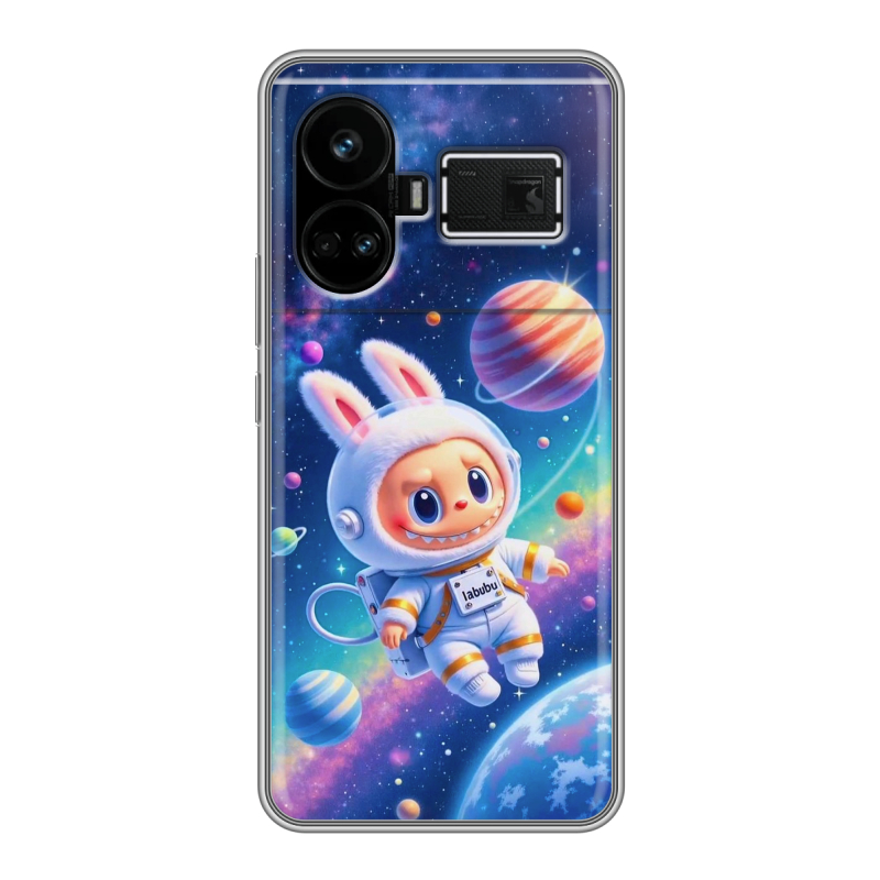 Силиконовый чехол на Realme GT5 с принтом Labubu Лабубу Силиконовый чехол на Realme GT5 с принтом Labubu Лабубу