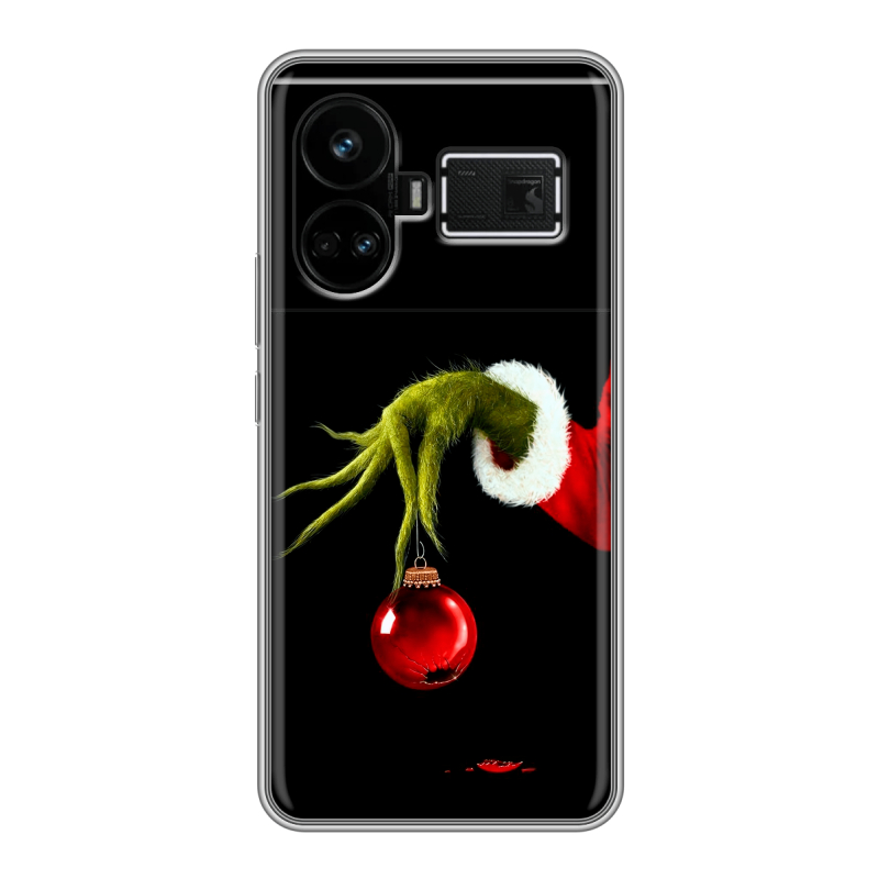 Силиконовый чехол на Realme GT5 с принтом Новый год Гринч Силиконовый чехол на Realme GT5 с принтом Новый год Гринч