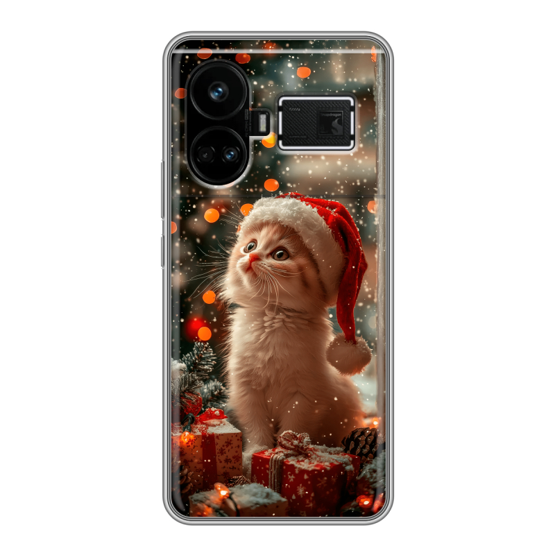 Силиконовый чехол на Realme GT5 с принтом Новый год Силиконовый чехол на Realme GT5 с принтом Новый год