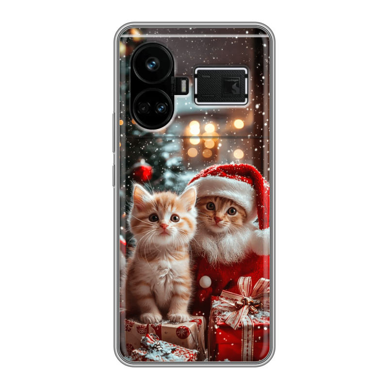 Силиконовый чехол на Realme GT5 с принтом Новый год Силиконовый чехол на Realme GT5 с принтом Новый год