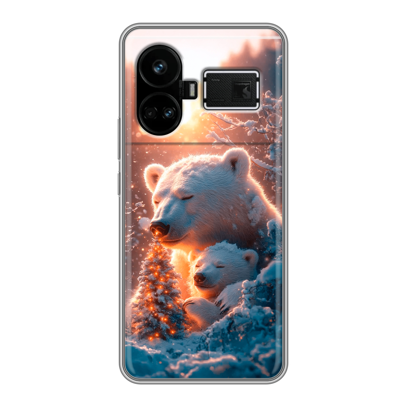Силиконовый чехол на Realme GT5 с принтом Новый год Силиконовый чехол на Realme GT5 с принтом Новый год