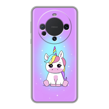 Силиконовый чехол на Huawei Mate 60 с принтом Единорог