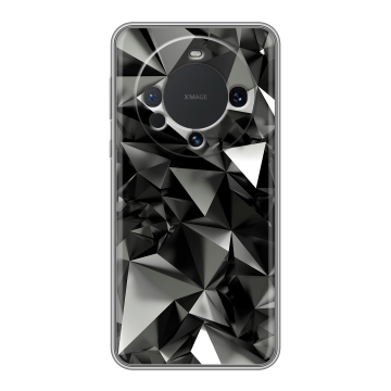 Силиконовый чехол на Huawei Mate 60 с принтом Черные кристаллы