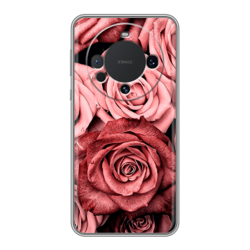 Силиконовый чехол на Huawei Mate 60 с принтом Цветы розы