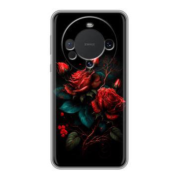 Силиконовый чехол на Huawei Mate 60 с принтом Розы красные Силиконовый чехол на Huawei Mate 60 с принтом Розы красные