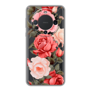 Силиконовый чехол на Huawei Mate 60 с принтом Розы