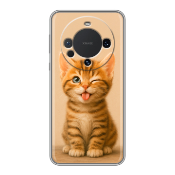 Силиконовый чехол на Huawei Mate 60 с принтом котенок