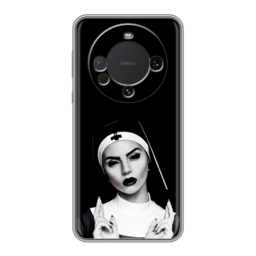Силиконовый чехол на Huawei Mate 60 с принтом монашка