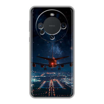 Силиконовый чехол на Huawei Mate 60 с принтом самолет