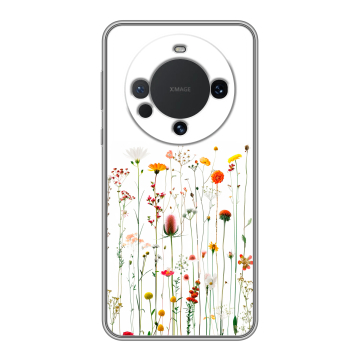 Силиконовый чехол на Huawei Mate 60 с принтом цветы