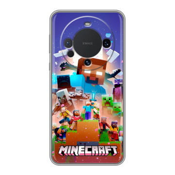 Силиконовый чехол на Huawei Mate 60 с принтом Майнкрафт Minecraft