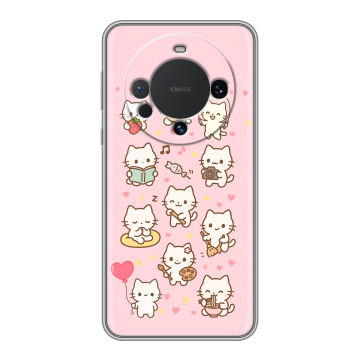 Силиконовый чехол на Huawei Mate 60 с принтом Hello Kitty Хелоу Кити