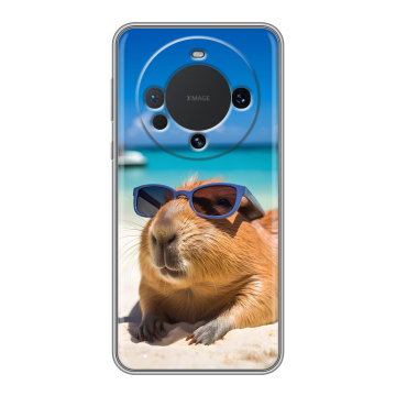 Силиконовый чехол на Huawei Mate 60 с принтом Капибара Силиконовый чехол на Huawei Mate 60 с принтом Капибара