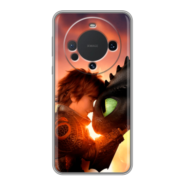 Силиконовый чехол на Huawei Mate 60 с принтом Как приручить дракона
