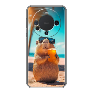 Силиконовый чехол на Huawei Mate 60 с принтом Капибара