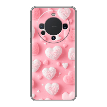 Силиконовый чехол на Huawei Mate 60 с принтом Сердечки Силиконовый чехол на Huawei Mate 60 с принтом Сердечки