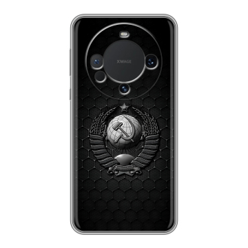 Силиконовый чехол на Huawei Mate 60 с принтом Герб Флаг СССР