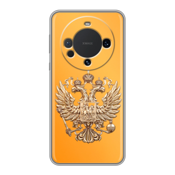 Силиконовый чехол на Huawei Mate 60 с принтом Герб Флаг России Силиконовый чехол на Huawei Mate 60 с принтом Герб Флаг России