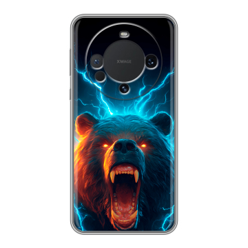 Силиконовый чехол на Huawei Mate 60 с принтом Медведь Силиконовый чехол на Huawei Mate 60 с принтом Медведь