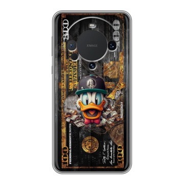 Силиконовый чехол на Huawei Mate 60 с принтом Дональд Дак Доллар