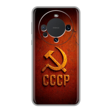 Силиконовый чехол на Huawei Mate 60 с принтом Флаг Герб СССР
