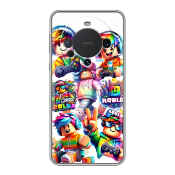 Силиконовый чехол на Huawei Mate 60 с принтом Roblox Роблокс