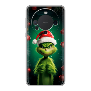 Силиконовый чехол на Huawei Mate 60 с принтом Гринч Новый год Рождество