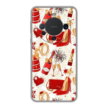 Силиконовый чехол на Huawei Mate 60 с принтом Новый год