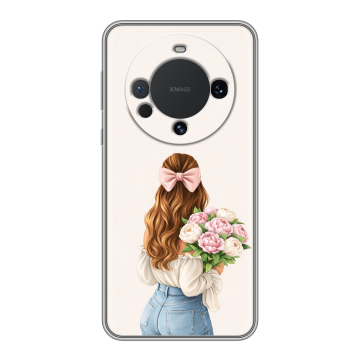 Силиконовый чехол на Huawei Mate 60 с принтом женский