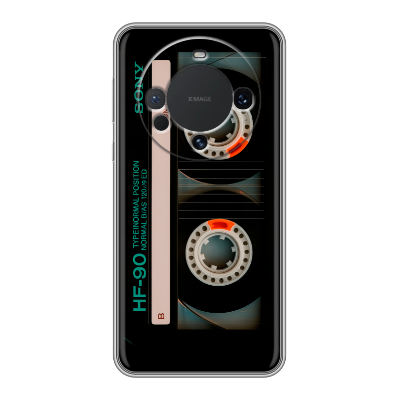 Силиконовый чехол на Huawei Mate 60 с принтом Кассета Силиконовый чехол на Huawei Mate 60 с принтом Кассета