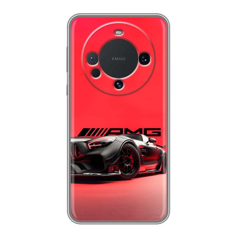 Силиконовый чехол на Huawei Mate 60 с принтом Мерседес Mercedes AMG Силиконовый чехол на Huawei Mate 60 с принтом Мерседес Mercedes AMG