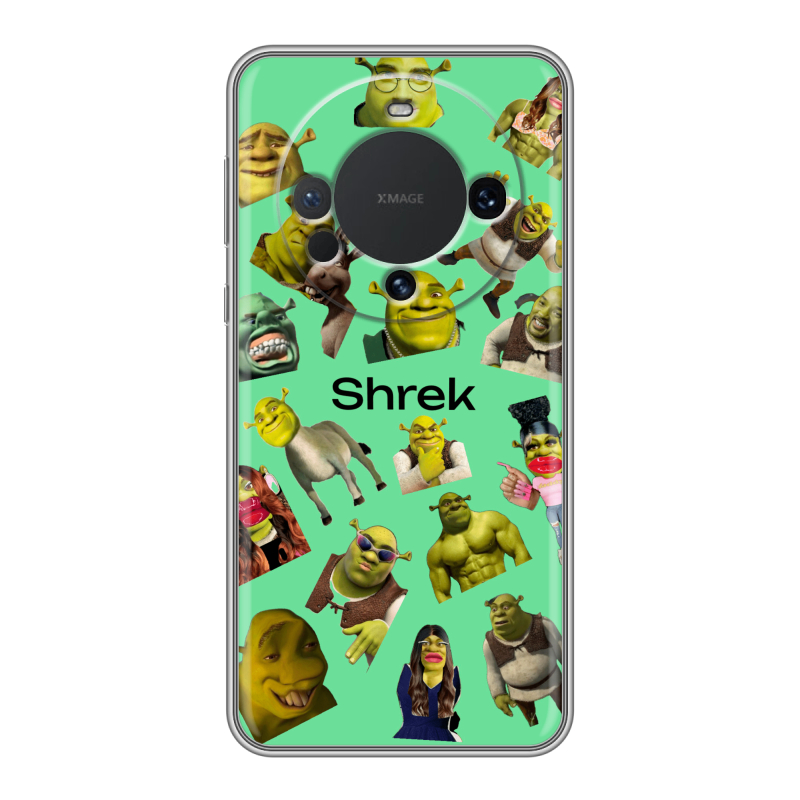Силиконовый чехол на Huawei Mate 60 с принтом Шрек Shrek Силиконовый чехол на Huawei Mate 60 с принтом Шрек Shrek
