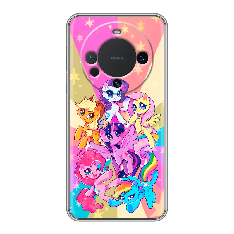 Силиконовый чехол на Huawei Mate 60 с принтом My little pony Дружба чудо Силиконовый чехол на Huawei Mate 60 с принтом My little pony Дружба чудо