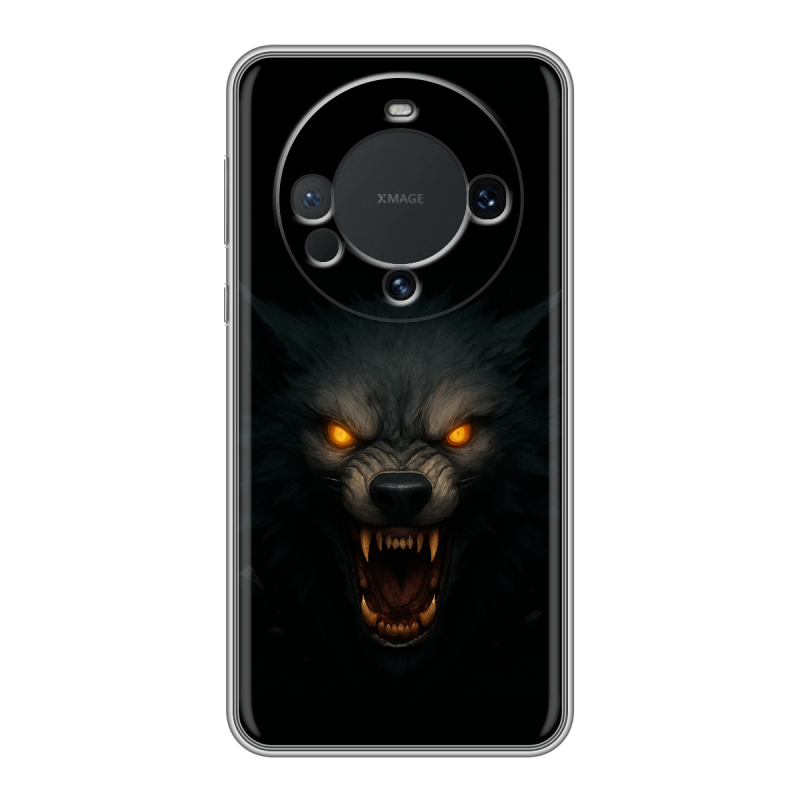 Силиконовый чехол на Huawei Mate 60 с принтом Волк Силиконовый чехол на Huawei Mate 60 с принтом Волк